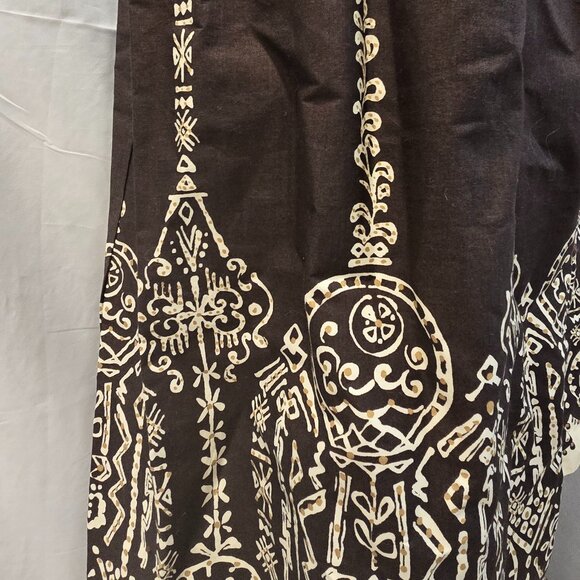 Sandra Darren Dress Size 16 Brown With White Pattern Zip Y2K - Picture 7 of 9